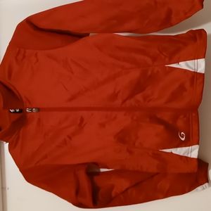 Girls Red zip front athletic jacket